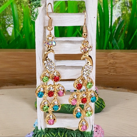 Peacock Earrings - Picture 8 of 9